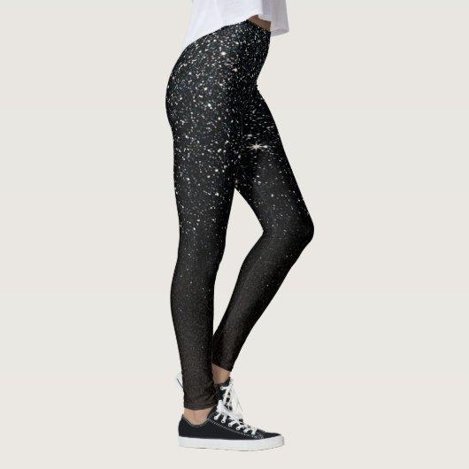 Leggings Black Sparkle Faux Parties scintillant Ciel noctur (Droite)