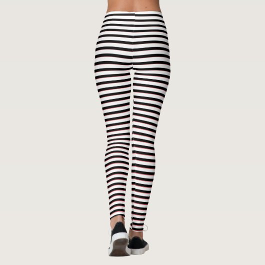 Leggings Black stripes  (Dos)