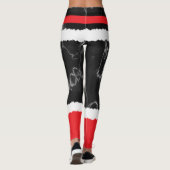 Leggings Black Tie Dye Santa Claus Costume Noël (Dos)