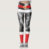 Leggings Black Tie Dye Santa Claus Costume Noël (Devant)