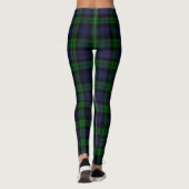Leggings Black Watch Tartan Plaid Scottish Plaid Motif (Dos)