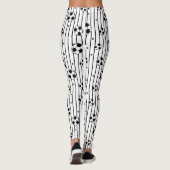 Leggings Black White Footballs Striy Soccer Maman (Dos)