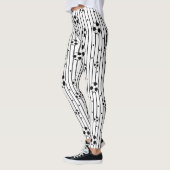 Leggings Black White Footballs Striy Soccer Maman (Gauche)