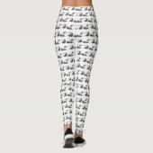 Leggings Black White Tap Oxford Dance Chaussure Dancer Legg (Dos)