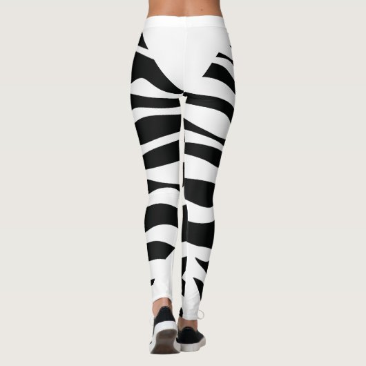 Leggings black zebra  (Dos)