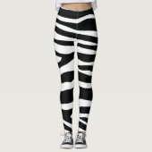 Leggings black zebra  (Devant)