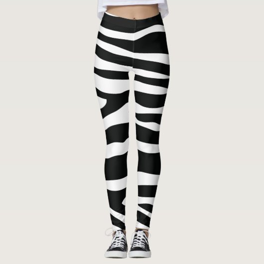 Leggings black zebra (Devant)