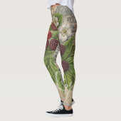 Leggings Blackberries Floral Garden Flower Papillon Art (Gauche)