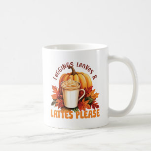 Leggings, bladeren en lattes alsjeblieft - Herfst Koffiemok