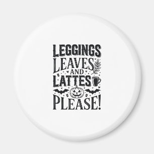 Leggings Bladeren Lattes Halloween Herfst Koffie O Magneet