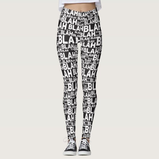 Leggings Blah Blah motif design BIG BUNDLE (Devant)