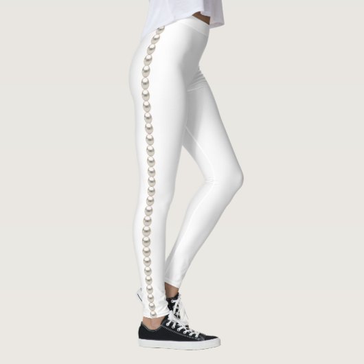Leggings Blanc avec perles (Droite)