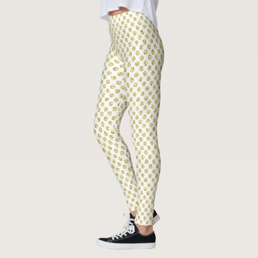 Leggings Blanc avec points d'or (Gauche)