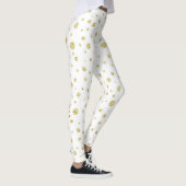 Leggings Blanc avec points d'or (Droite)