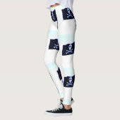 Leggings blanc de drapeau de jolly roger (Gauche)