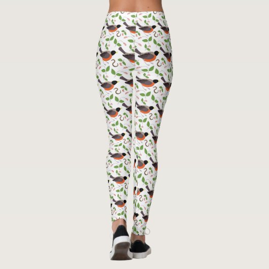Leggings BLANC d'OISEAU mignon de culotte de séance (Dos)