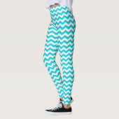 Leggings Blanc et motif de zigzag d'Aqua (Gauche)