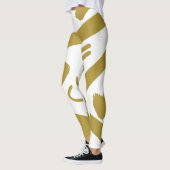 Leggings Blanc et or de la tribu (Gauche)