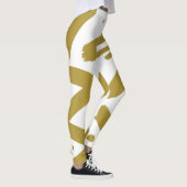 Leggings Blanc et or tribal (Droite)
