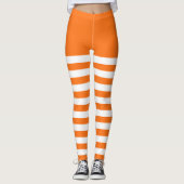Leggings Blanc et orange (Devant)