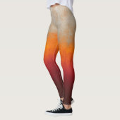 Leggings Blanc gris orange Rouge rustique ombre (Gauche)