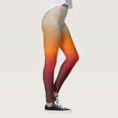 Leggings Blanc gris orange Rouge rustique ombre (Droite)