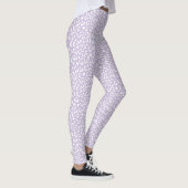 Leggings Blanc Leopard Motif Pastel violet (Droite)