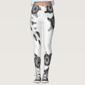 Leggings Blanc Noir Et Gris (Devant)
