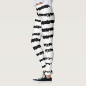 Leggings Blanc noir rayé (Gauche)