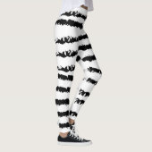 Leggings Blanc noir rayé (Droite)