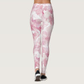 Leggings Blanc rose Abstrait (Dos)
