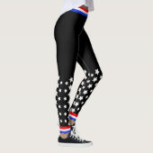 Leggings Blanc rouge et bleu sur noir (Droite)