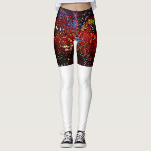 Leggings Blanc rouge, guêtres d'Espressionsim
