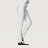 Leggings Blanc sur blanc Motif de mandala géométrique (Droite)