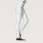 Leggings Blanc sur imprimé floral blanc, papier peint Vinta (Droite)