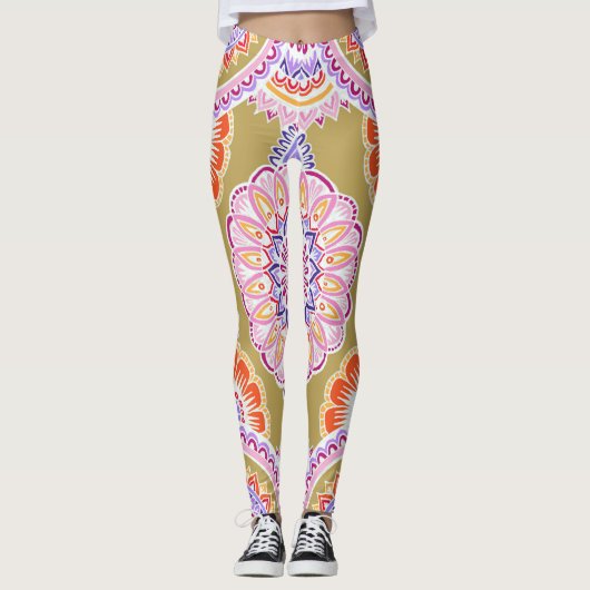 Leggings Blanc sur la couleur 2 de carton (Devant)