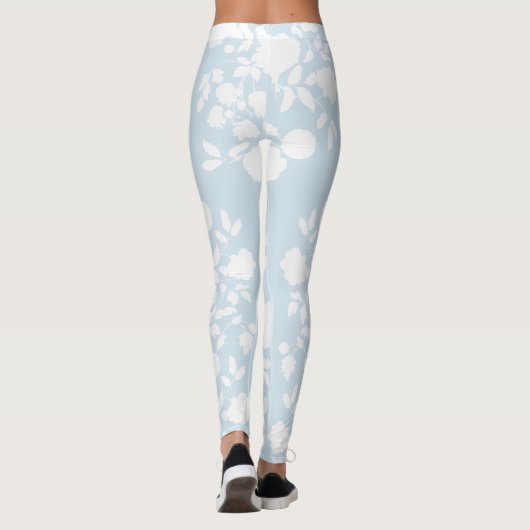 Leggings Blanc sur l'arrière - plan fait sur commande (Dos)
