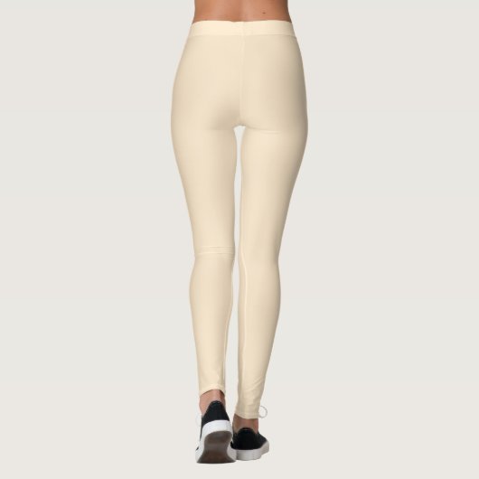 Leggings Blanched almond  (solid color)  (Dos)