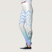 Leggings blanco con zigzag azul (Gauche)