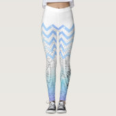 Leggings blanco con zigzag azul (Devant)