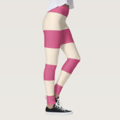 Leggings Blancs antiques et stries roses mystiques (Droite)