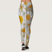Leggings Blancs : Beau Arrière - plan Floral (Dos)
