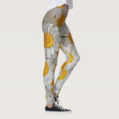 Leggings Blancs : Beau Arrière - plan Floral (Droite)