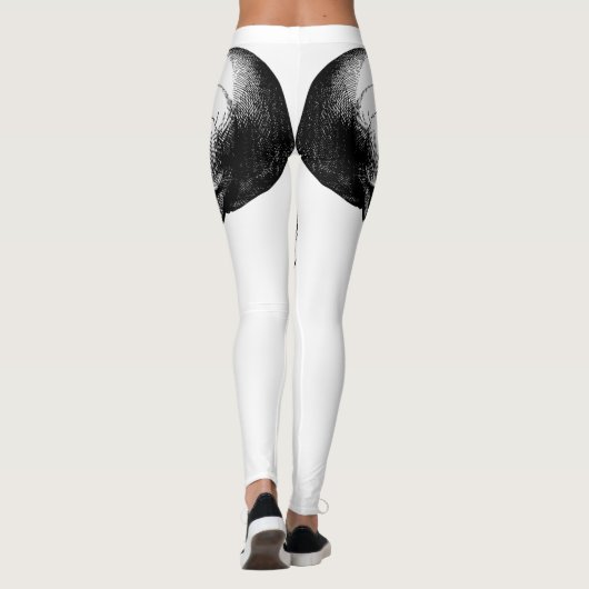 Leggings blancs crâne (Dos)