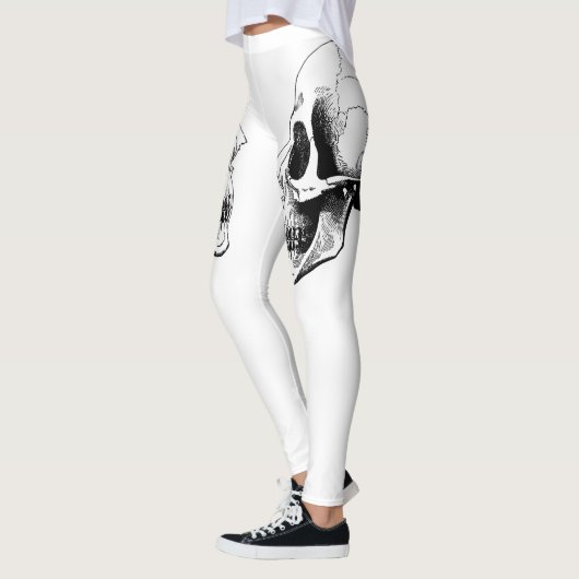 Leggings blancs crâne (Gauche)
