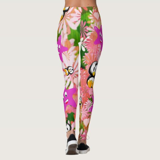 Leggings blancs de pingouin (Dos)
