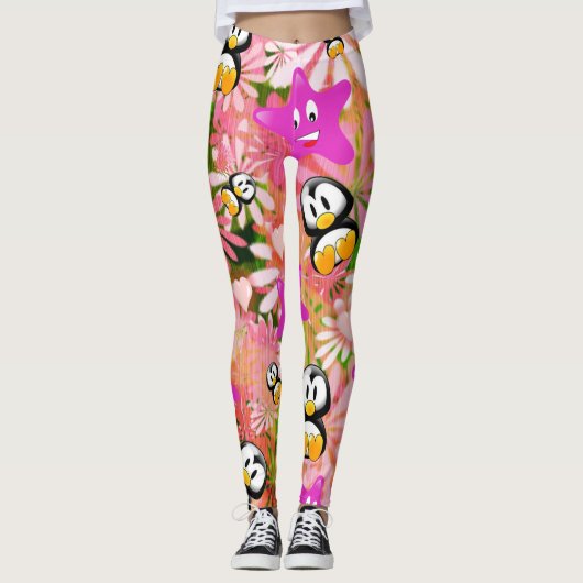 Leggings blancs de pingouin (Devant)