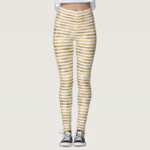 Leggings Blancs Et Bandes D'Or (Devant)