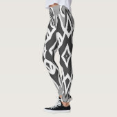 Leggings blancs et noirs "Ratti_Creative_Arts" (Gauche)