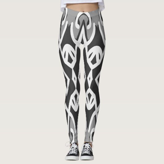 Leggings blancs et noirs "Ratti_Creative_Arts" (Devant)